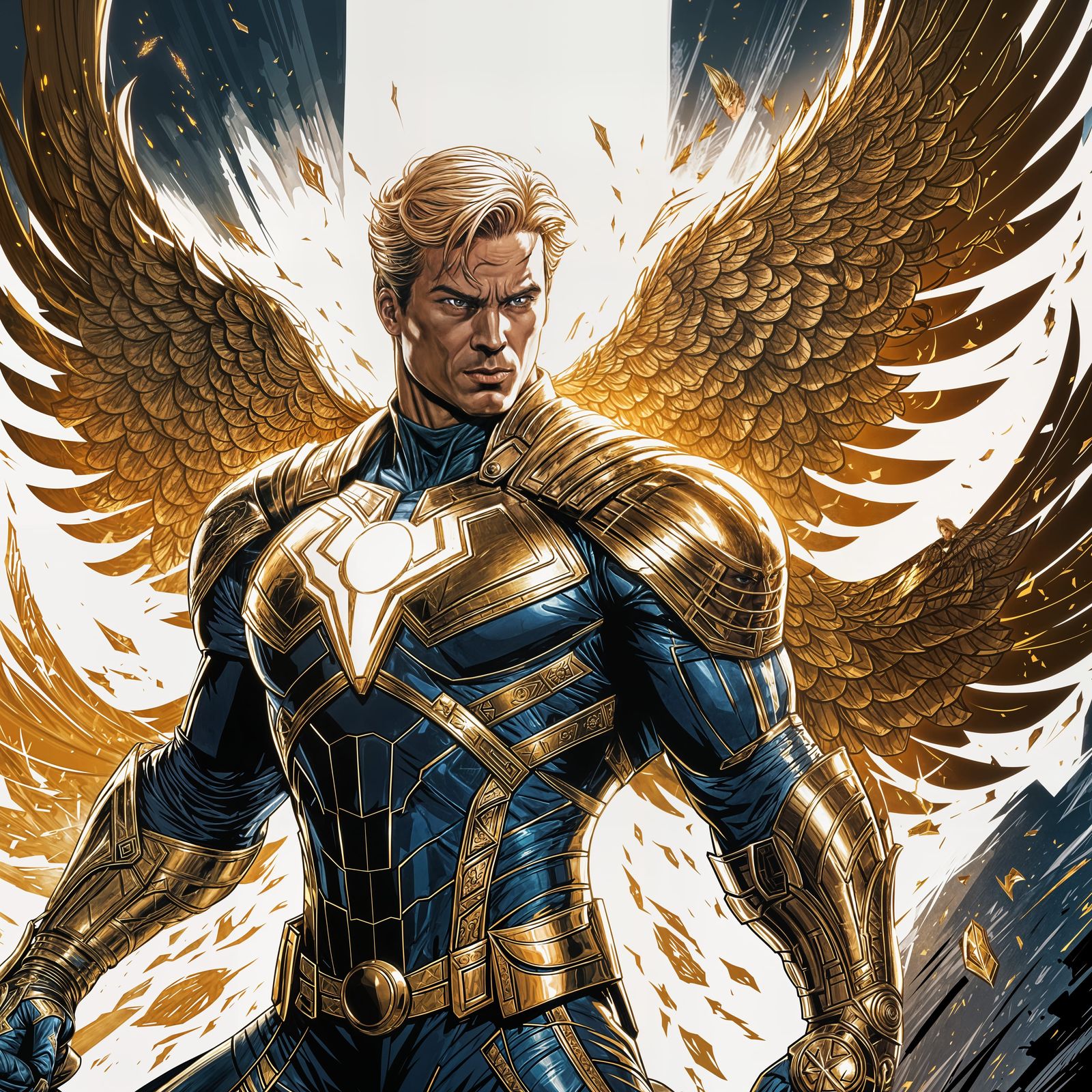 Epic Superhero Hero Shot in Vibrant Cinematic Style