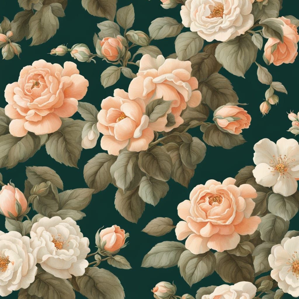 Dreamy Rose in Whimsical Floral Cascade