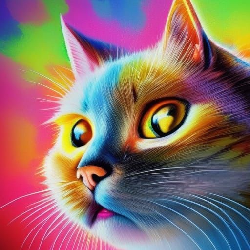 Hyperrealistic Funny Cat Concept Art