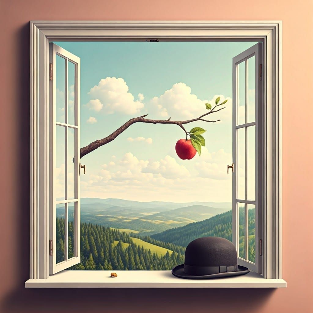 Surrealist Landscape with Majestic Window
