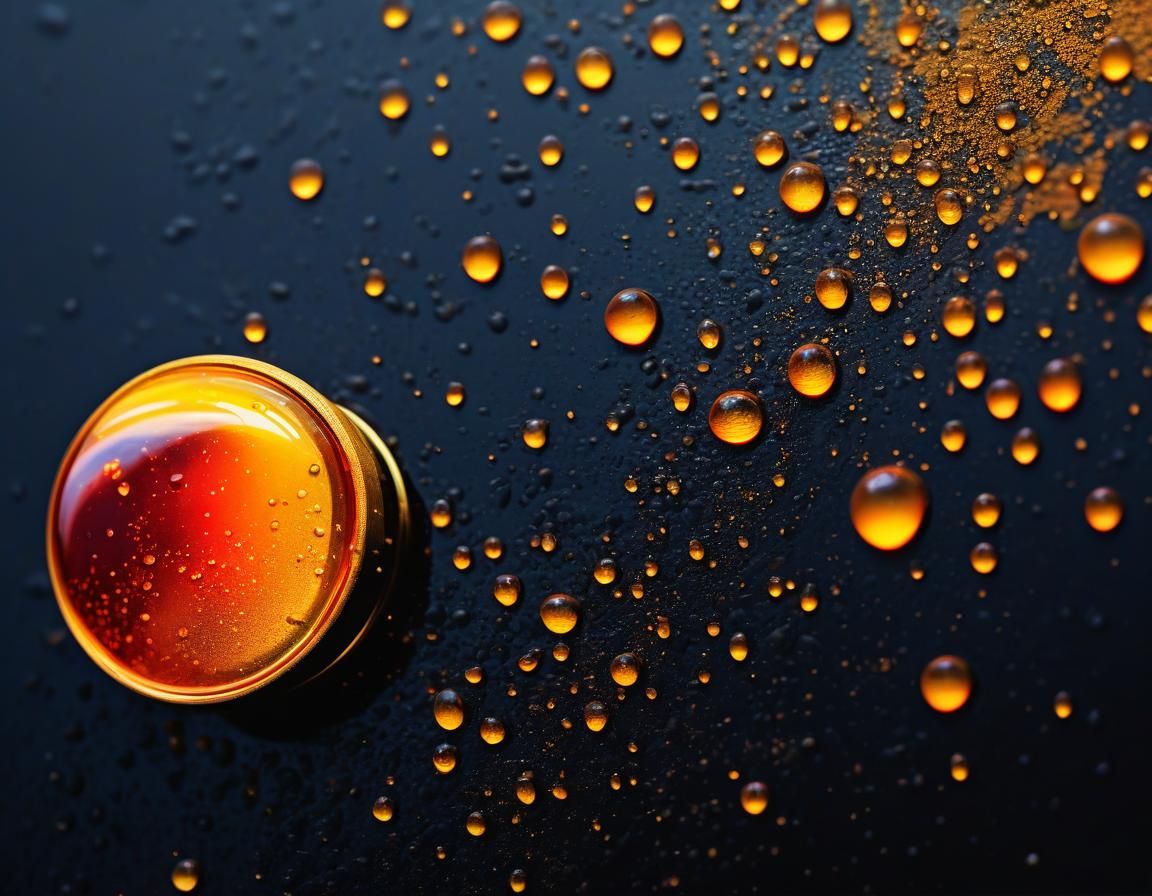 Ethereal Droplet Button in Ukiyo-e Style