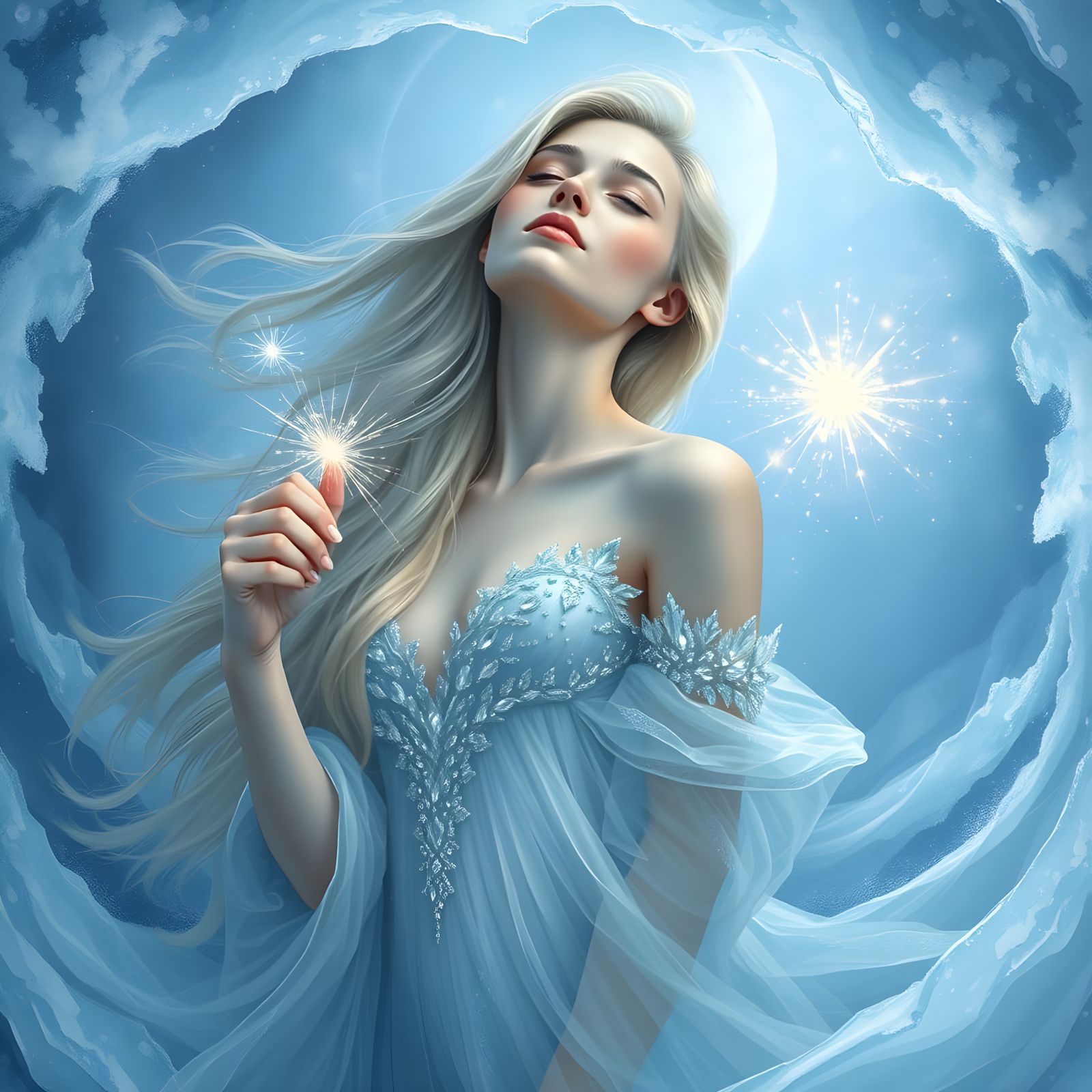 A Young Woman Radiates Warmth Amidst Frosty Emotions in Cybe...