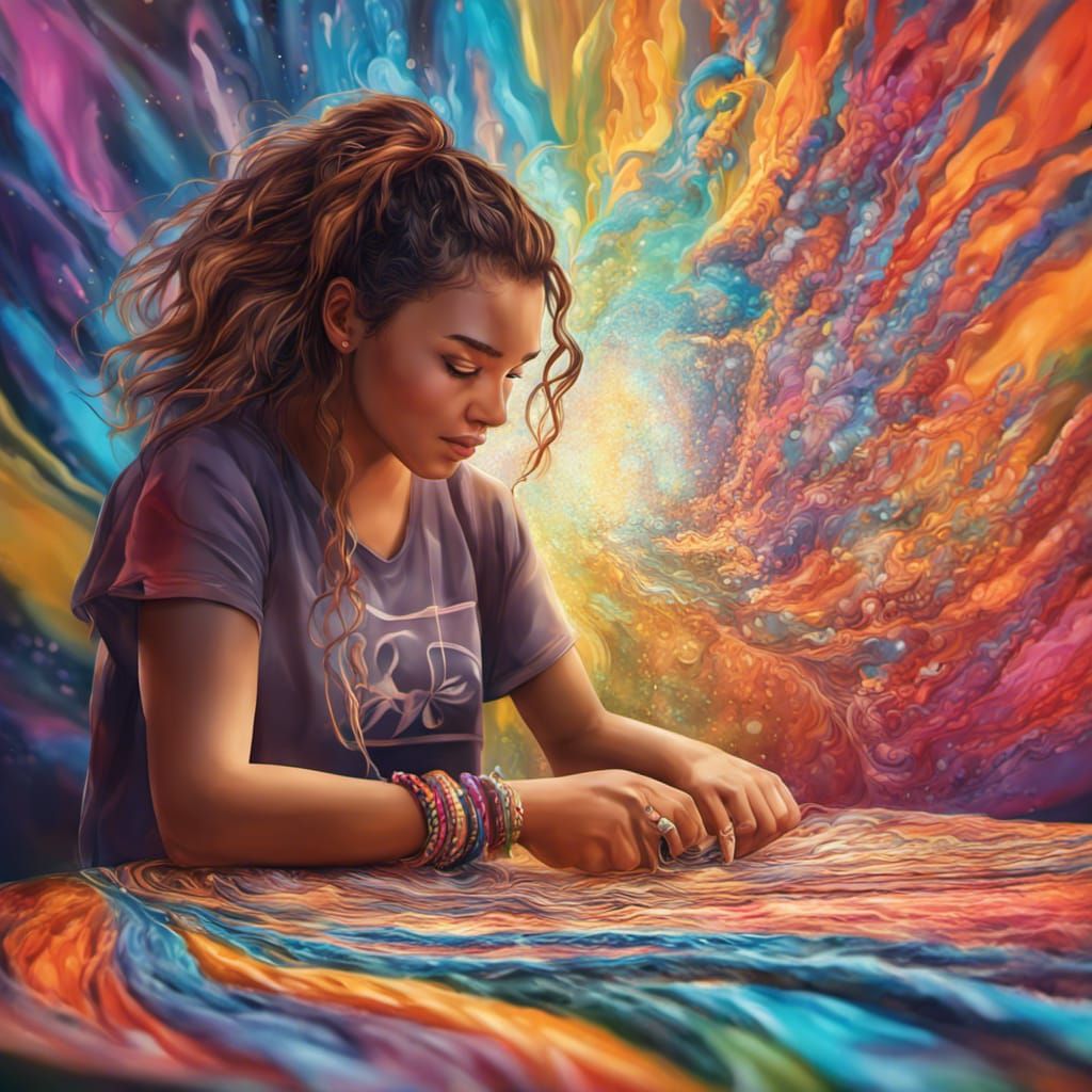 Teenage Girl Creates Friendship Bracelets in Hyperrealistic ...