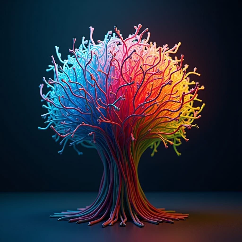 Cartoon Wire Brain: A Colorful Cinematic Concept