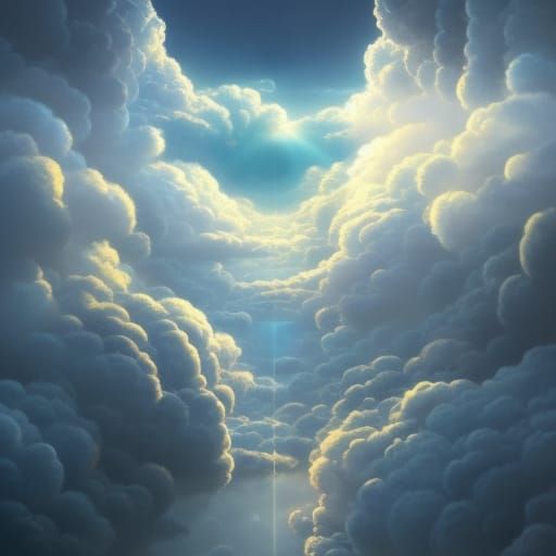 Epic Sunset Clouds with God Rays