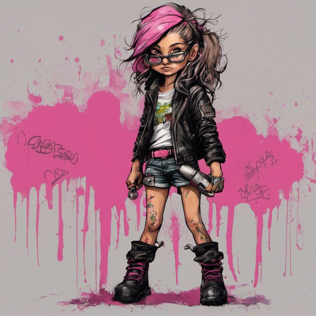 Punk Rock Gnome in Graffiti Street Art