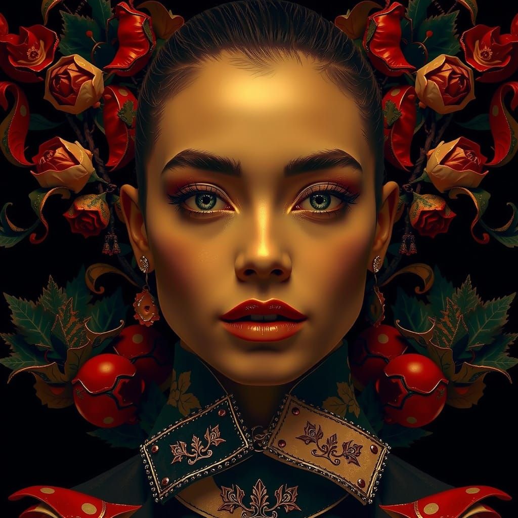 Elegant Woman of Timeless Beauty with Radiant Skin