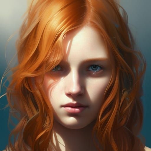 Ginger Girl with Brave Heart and Triadic Colors