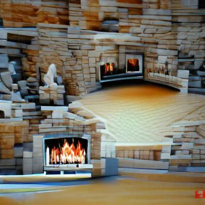 Inviting Fireplace Scene for Winter Ambiance