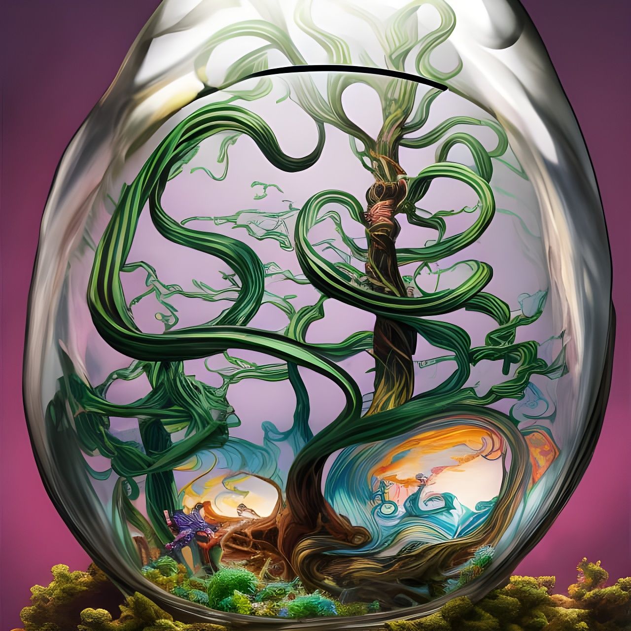 Tree Terrarium: A Whimsical Fusion of Styles