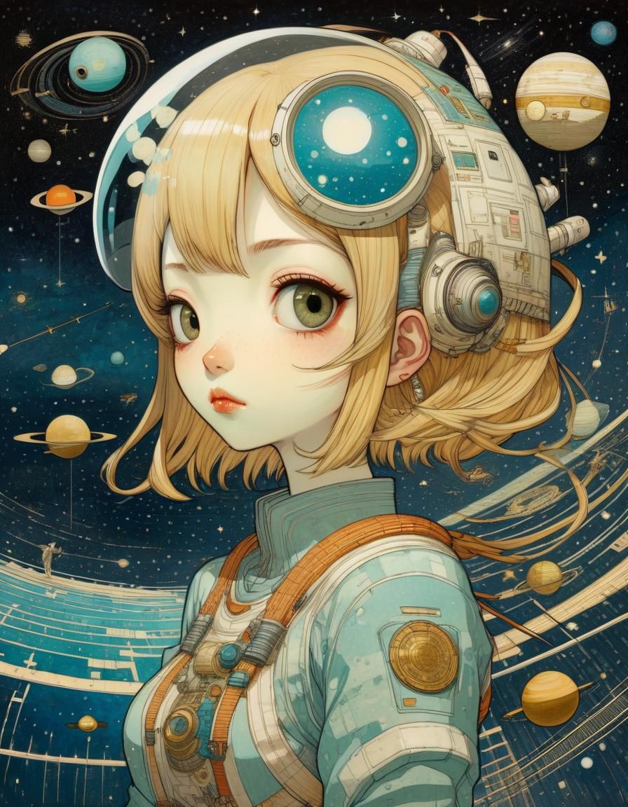 Girl in Space: Surreal Manga Art