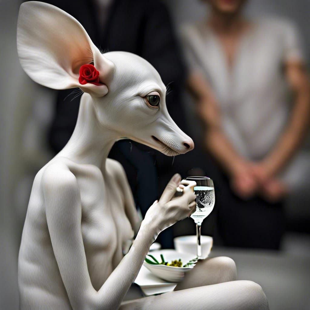 Surreal Alien Restaurant Celebration: Professional Photograp...