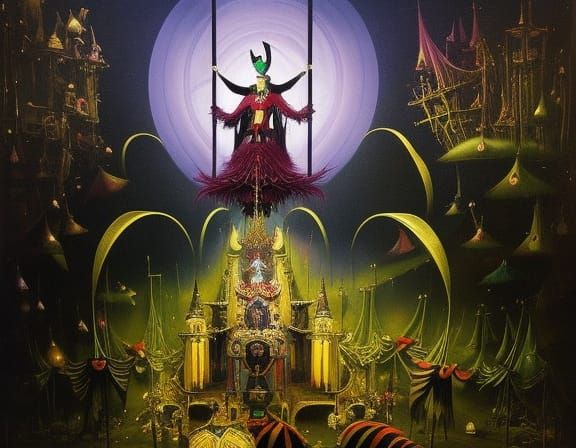 Gothic Steampunk Circus Fantasy with Clowns