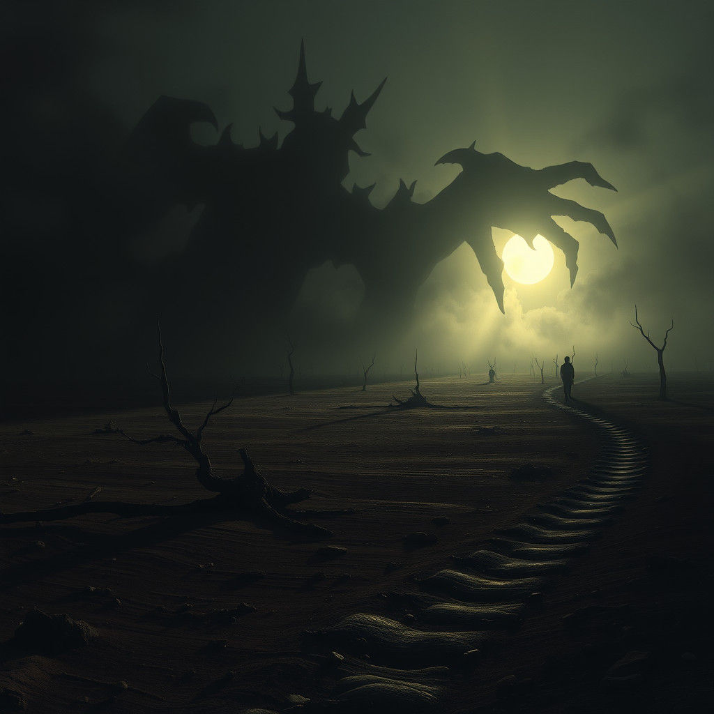 Ominous Shadow Spreads Across Barren Ground