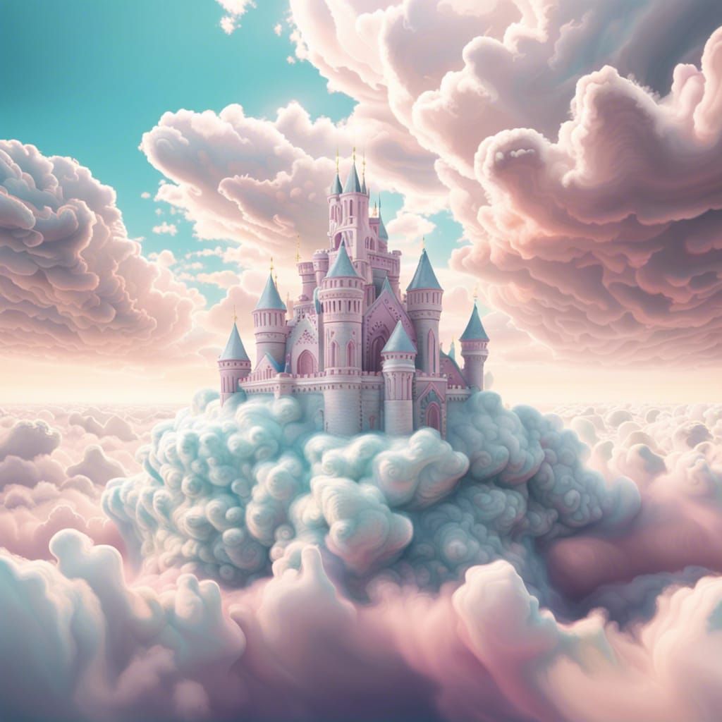 Gorgeous Cloud Castle with Elaborate Cloud Patterns