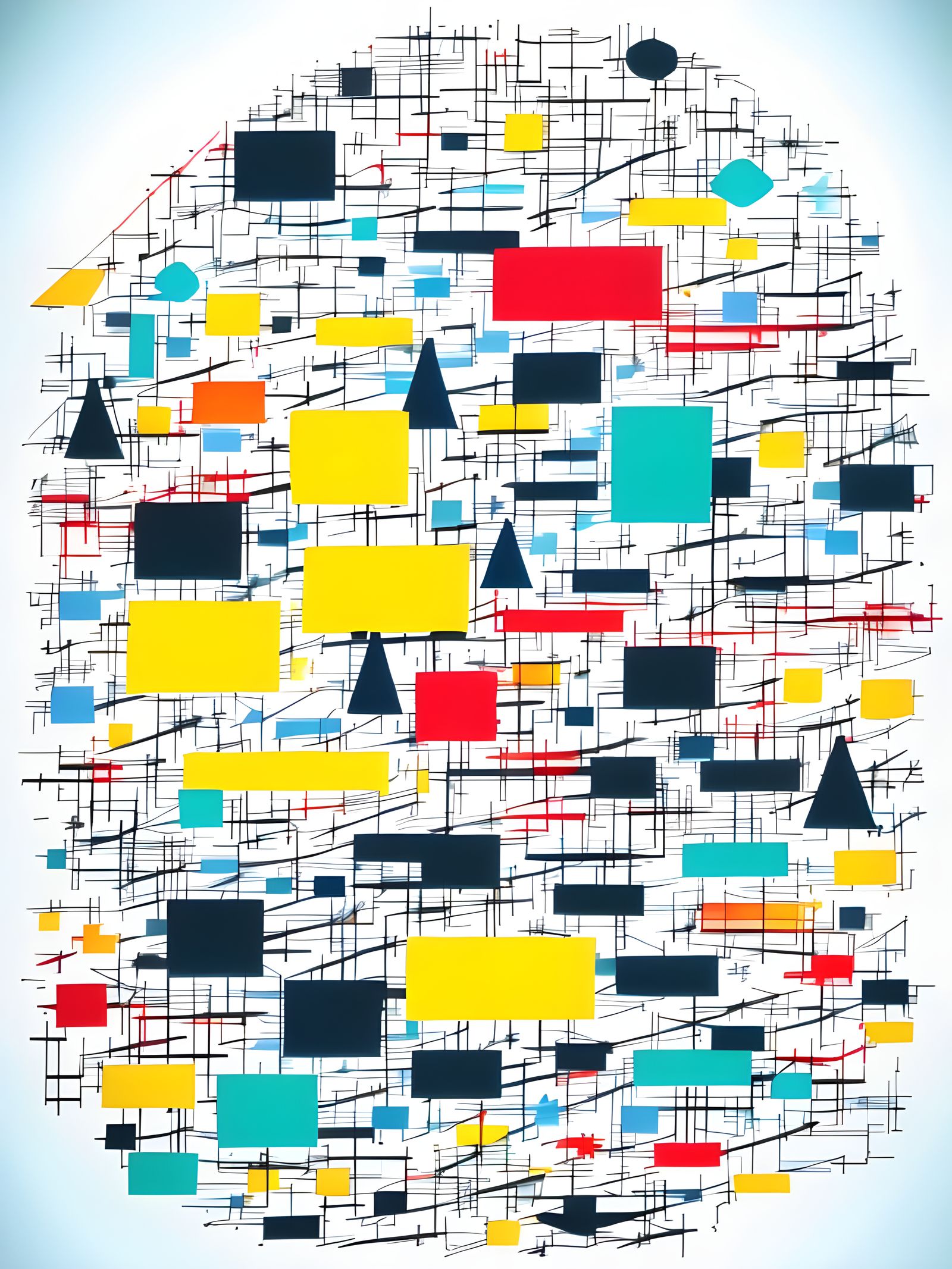 Abstract Winter Forest with Graphic Score Elements