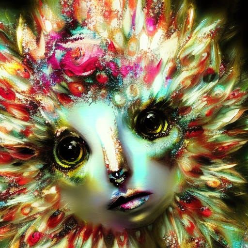 Enchanted Pixie in Rose Garden, Maximalist Style