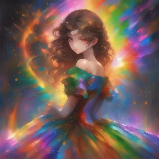 Surreal Woman of Rainbows