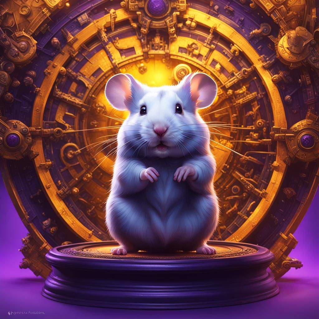 Hamster in Dark Fantasy Style, 8k Resolution