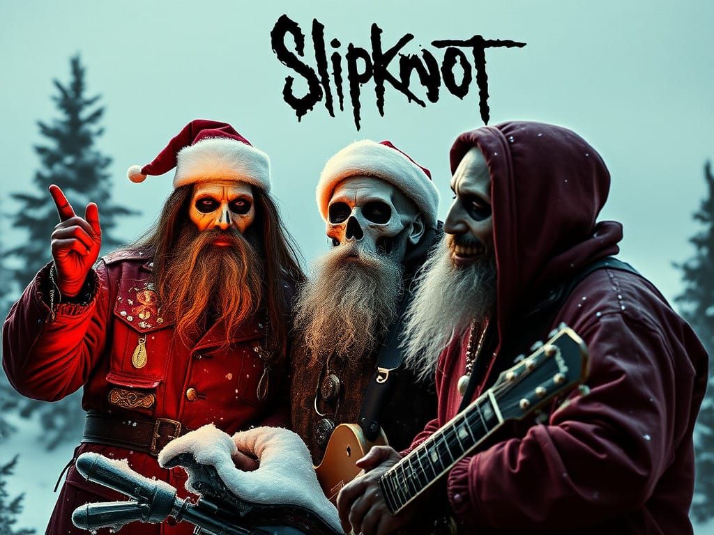 Mangled Christmas Metal Icons Unleash Holiday Havoc