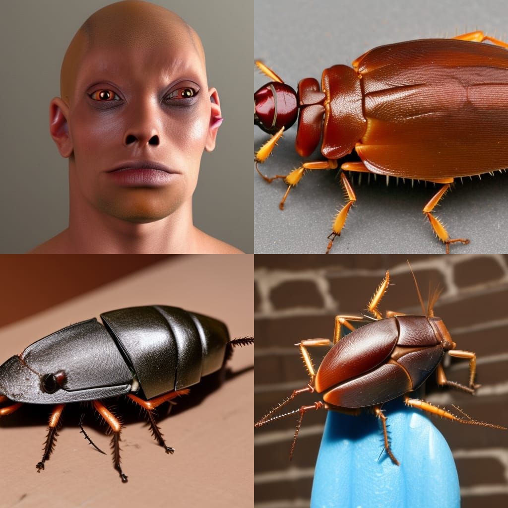 Disturbing Human-Cockroach Hybrid Creature