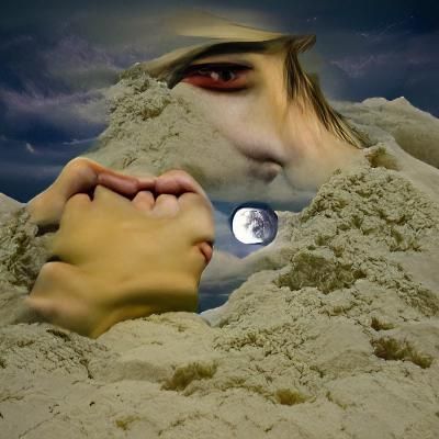 Moonlit Landscape at Night