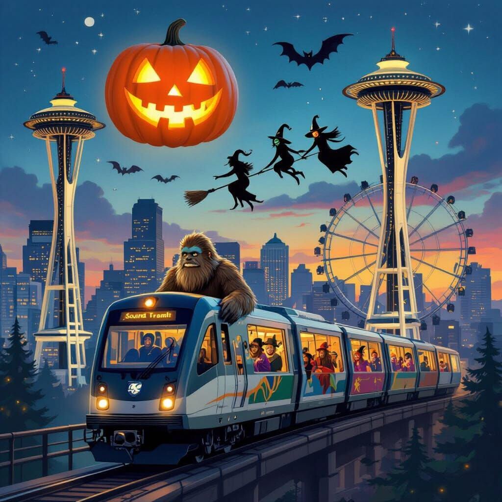 Fantastical Seattle Halloween Train Adventure with Sasquatch...