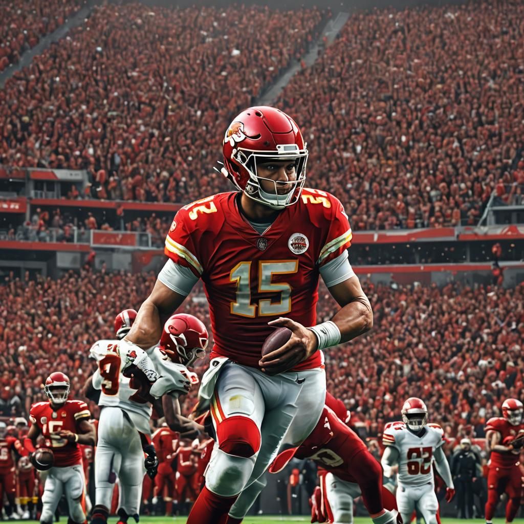 Patrick Mahomes Football Art in Unreal Engine 5