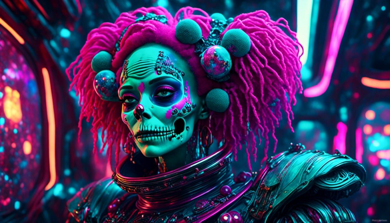 Sodute Space Skeleton Clown