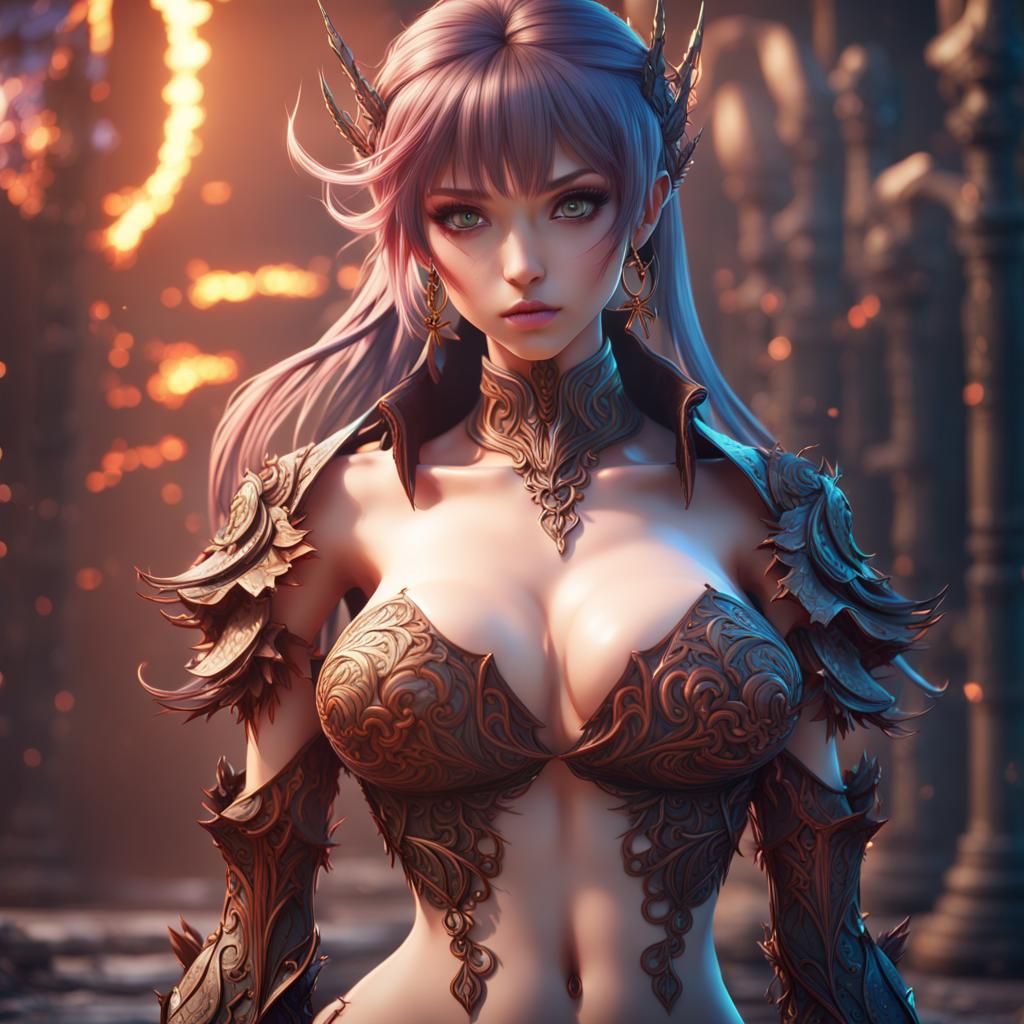 Anime Girl Detailed Matte Painting in 8K