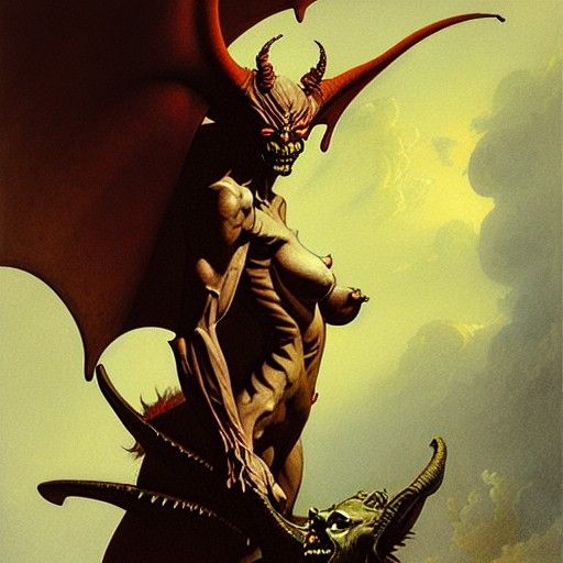 Demona from Gargoyles: Realistic Illustration