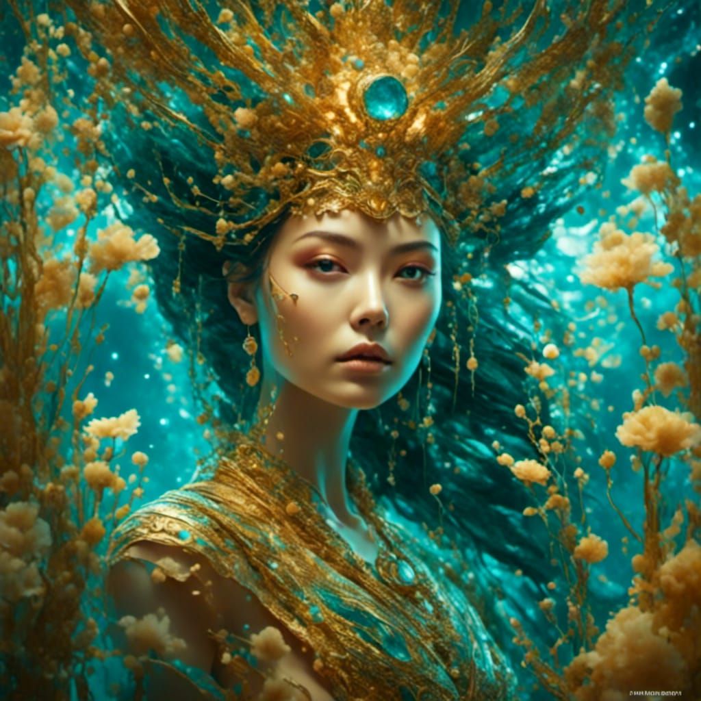 Hyperrealistic Portrait of an Ancient Atlantean Lady