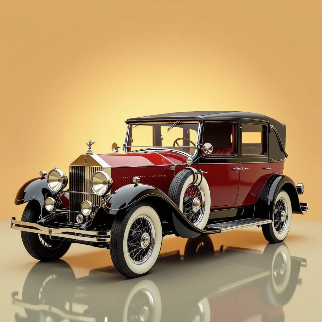 Classic 1925 Rolls-Royce Phantom I in Art Deco Style
