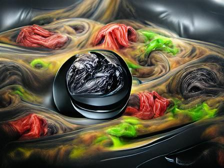 Hyperrealistic Swirling Planet on Matte Black