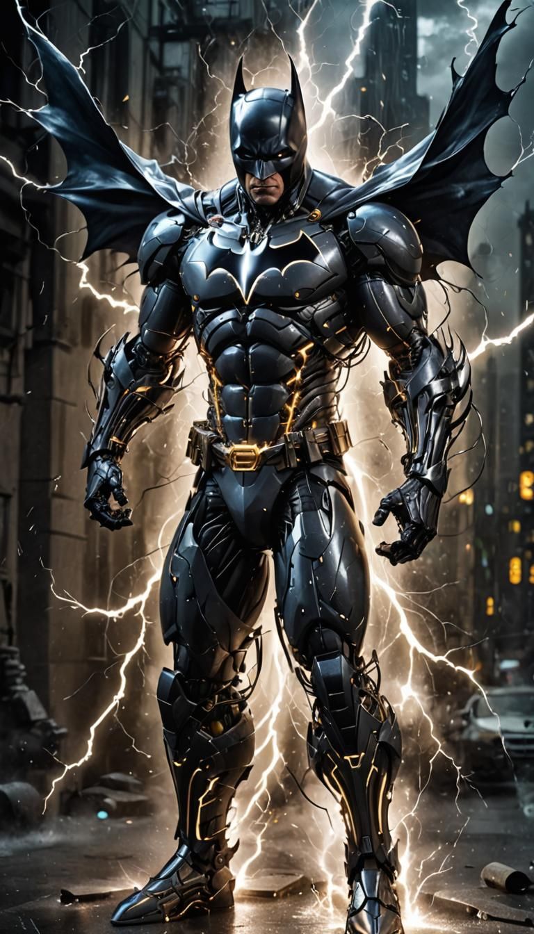 Electric Cyborg Batman Materializes as Dark Knight