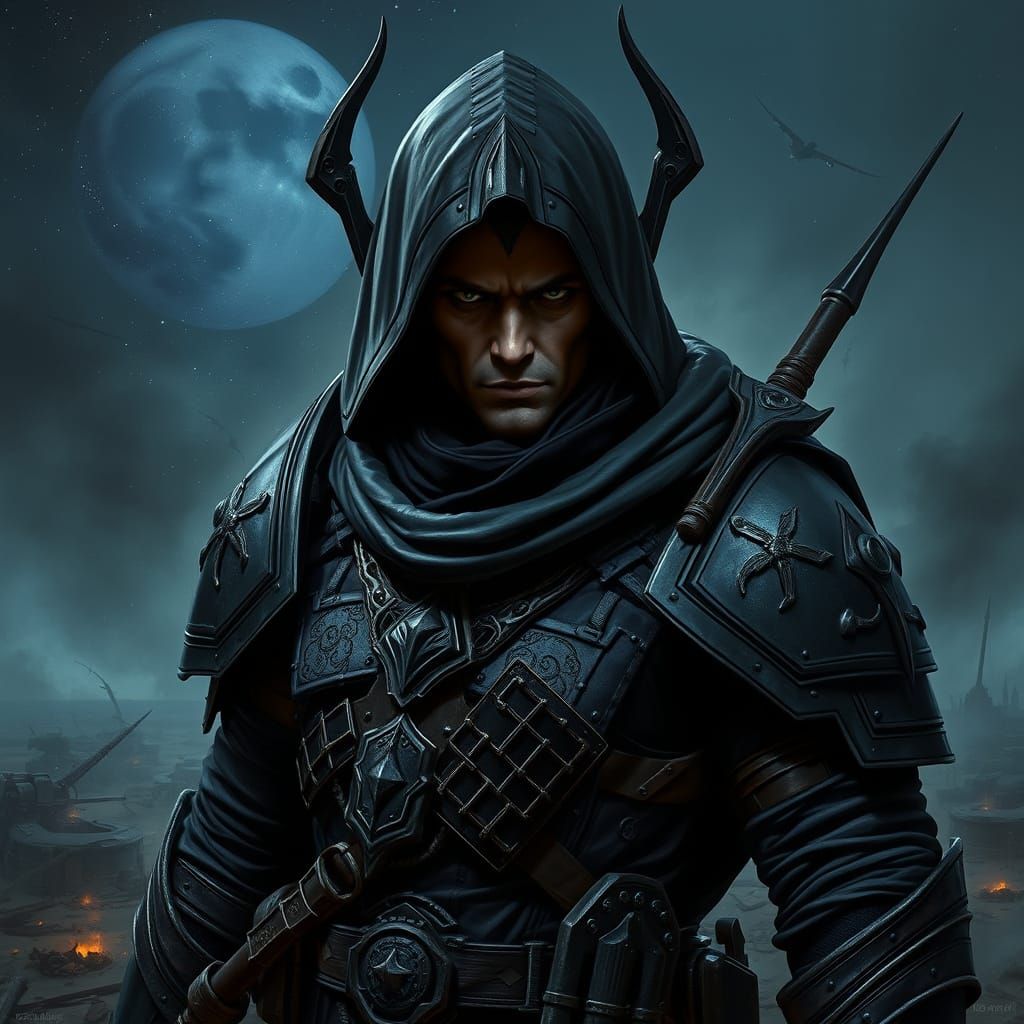 Eldar Corsair Ranger on War-Torn Battlefield