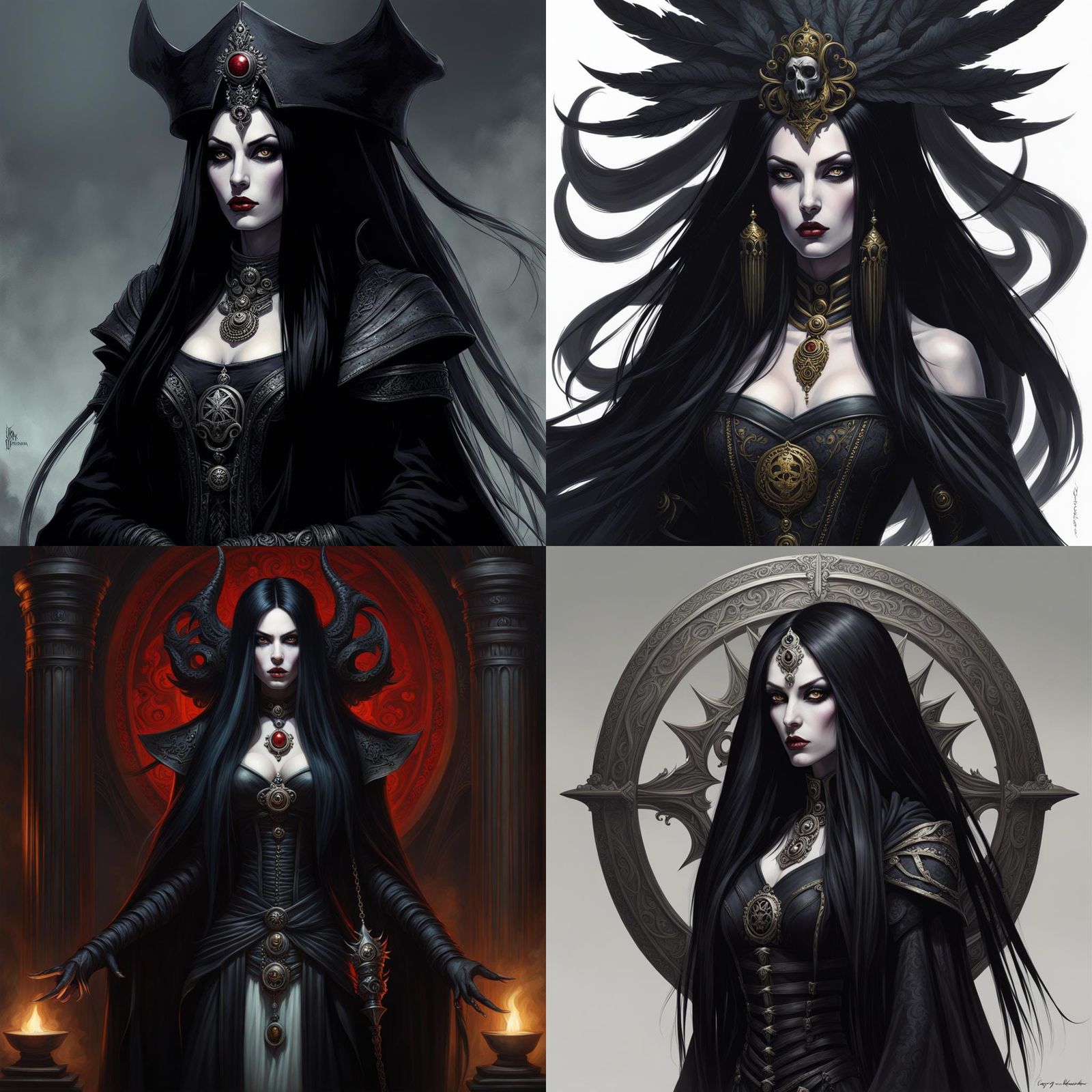 Gothic Lich Woman: Sinister Dark Fantasy Art