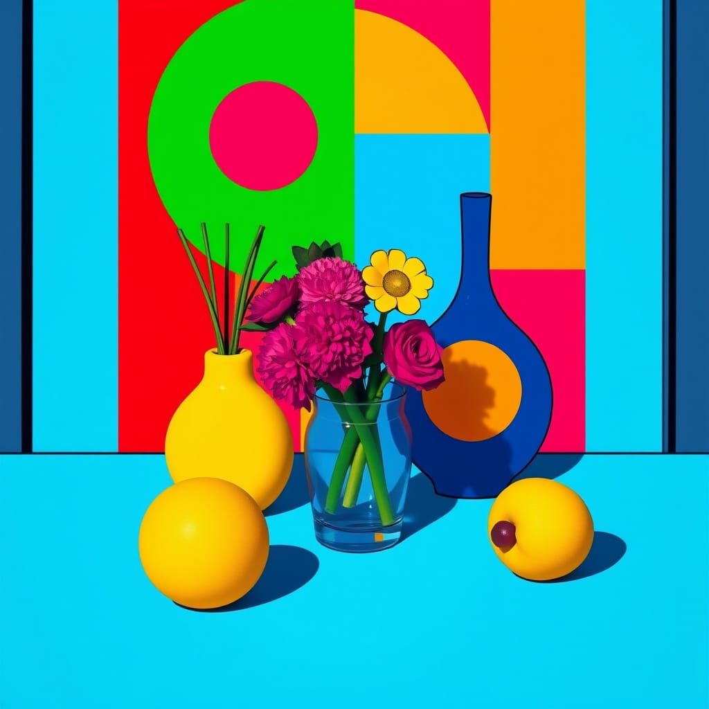 Pop Art Still Life in Haring Style