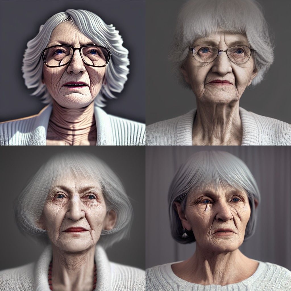 Photorealistic Portrait of an Elderly Polish Woman