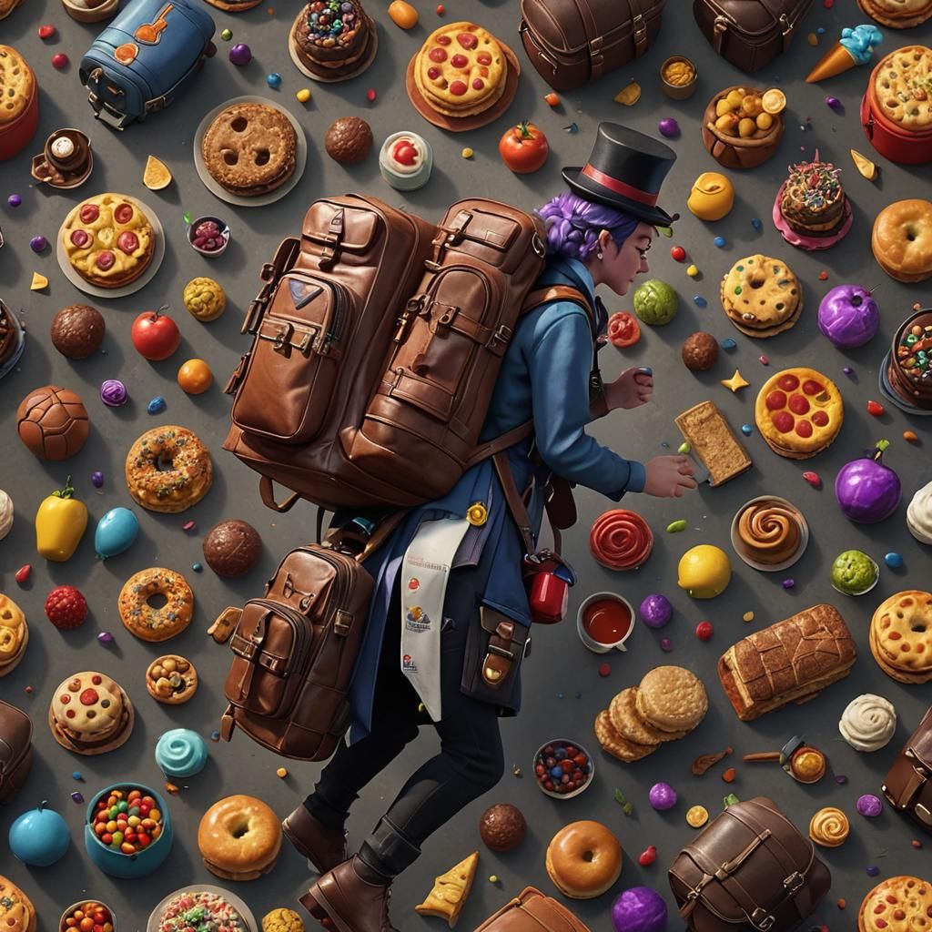 Cheerful Therian Baker Magician in 3D Digital Art