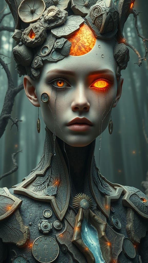 Transhumanist Goddess Emerges from Glowing Mycelium Network ...