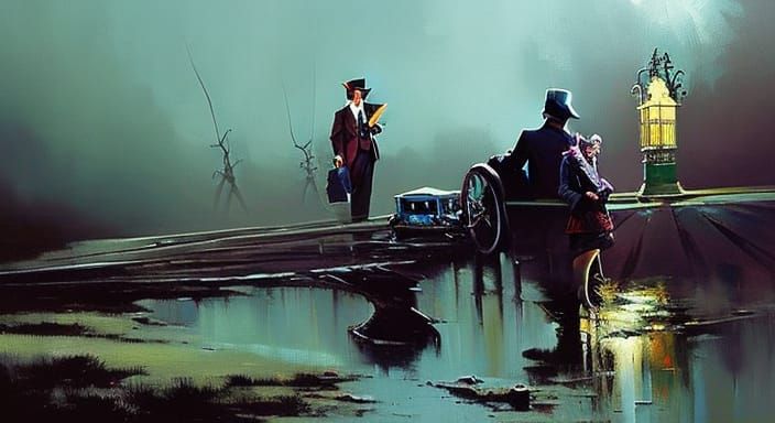Eerie Film Noir Masterpiece in Burton Style
