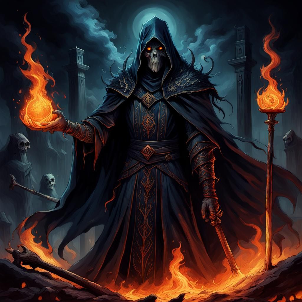 Dark Fantasy Tarot Cards with Black Magic Rituals