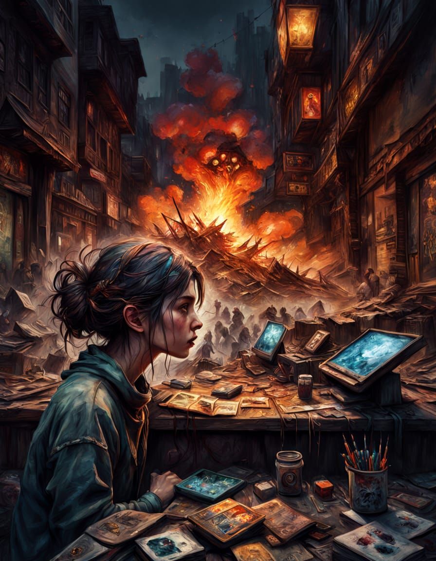 Majestic Watercolor Painting in Hyperrealism Style