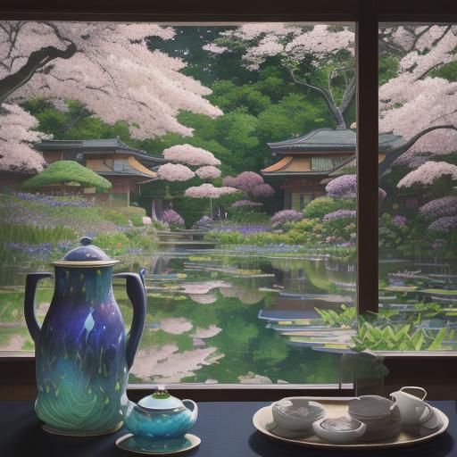 oil painting by Hasui Kawase, Claude Monet, James Gurney, Sy...