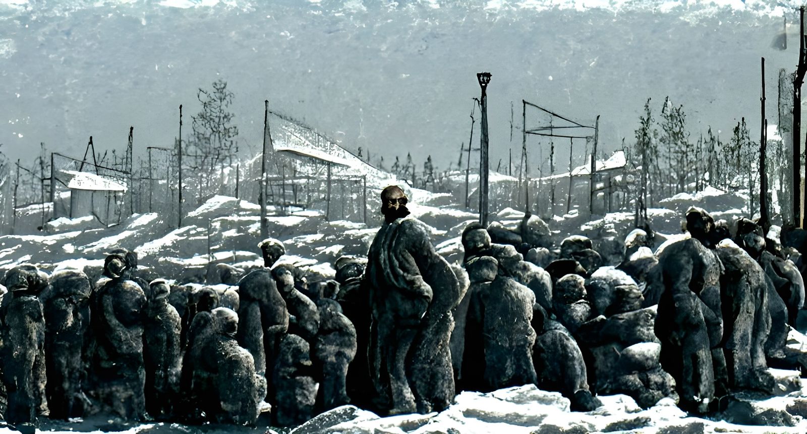 Gulag Archipelago: Winter Scene in Doré Style