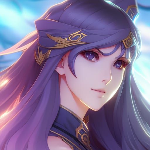 Anime Figure Holds Back the Tide: 8K Art