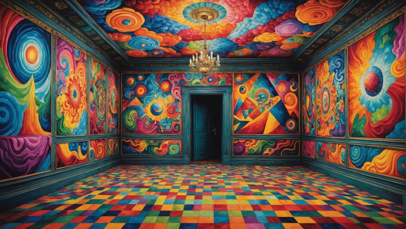 Psychedelic Padded Room in Abstract Surrealism