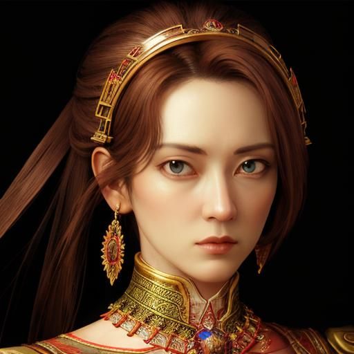 Celtic Mosaic Hair: Photorealistic Fractal Cloisonné