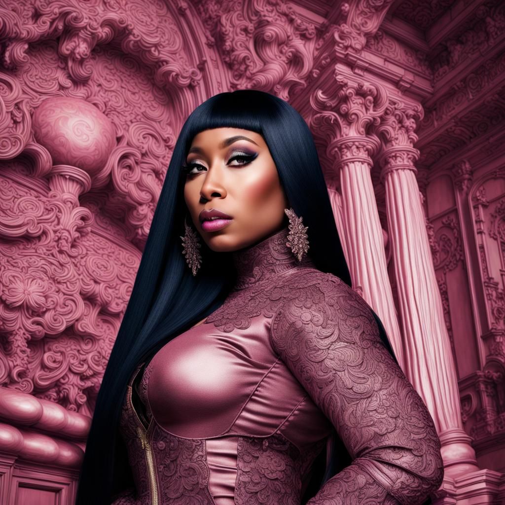 Hyperrealistic Nicki Minaj Portrait in Cinematic Style
